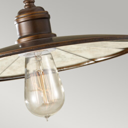 Urban Renewal 1 Light Dome Ceiling Pendant Bronze, E27 - thumbnail 3