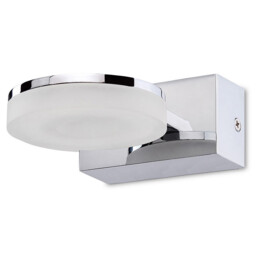 Nimbus Wall Lamp 1 Light 5W LED 3000K, 450lm, Polished Chrome/Frosted Acrylic