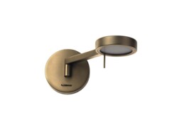 Newburgh Swing Arm Wall Lamp ,  Reader, 1 x 8W LED, 3000K, Antique Brass - thumbnail 3