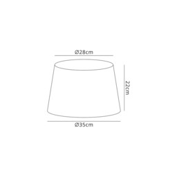 Jerusalem Round, 280, 350 x 220mm Fabric Shade, Multi, White Laminate - thumbnail 2