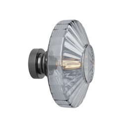 Lysion Wall Lamp Anodised Dark Grey-Smoked Glass 1ΧΕ27