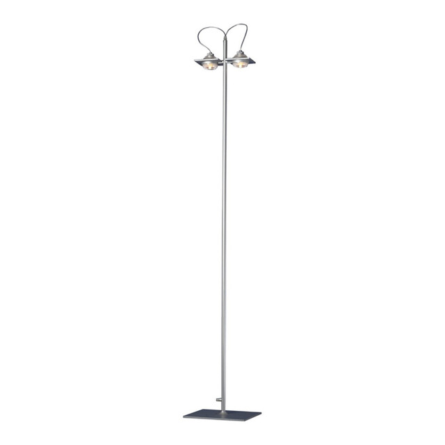(0040 009) Ull Floor Lamp 2 Light G9 Silver Grey, NOT LED/CFL Compatible - image 1