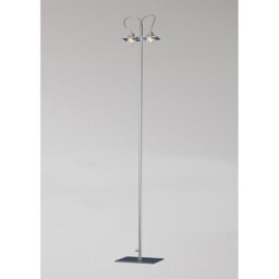 (0040 009) Ull Floor Lamp 2 Light G9 Silver Grey, NOT LED/CFL Compatible - thumbnail 2