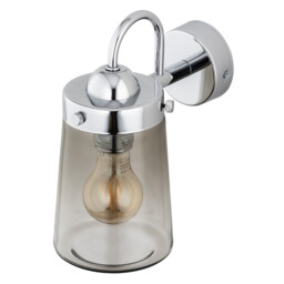 Pasadena Outdoor Wall Lantern Smoky, Chrome IP44 - thumbnail 3