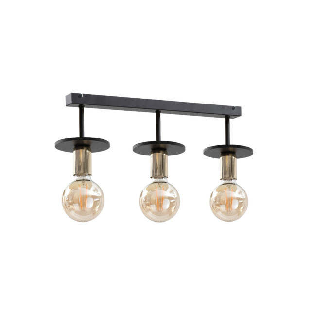 Saturn Ceiling Spotlight Bar Black, 60cm, 3x E27