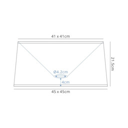Habana Black Square Shade, 450/450x215mm, Suitable for Floor Lamps - thumbnail 3