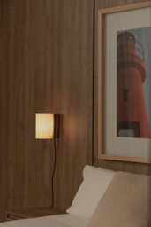 Cata 180cm LED Wall Lamp Walnut, Beige Shade 2700K - thumbnail 2