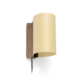 Cata 180cm LED Wall Lamp Walnut, Beige Shade 2700K - thumbnail 1
