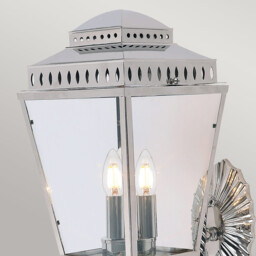 Mansion House 3 Light Outdoor Wall Lantern Light Polished Nickel IP44, E14 - thumbnail 3