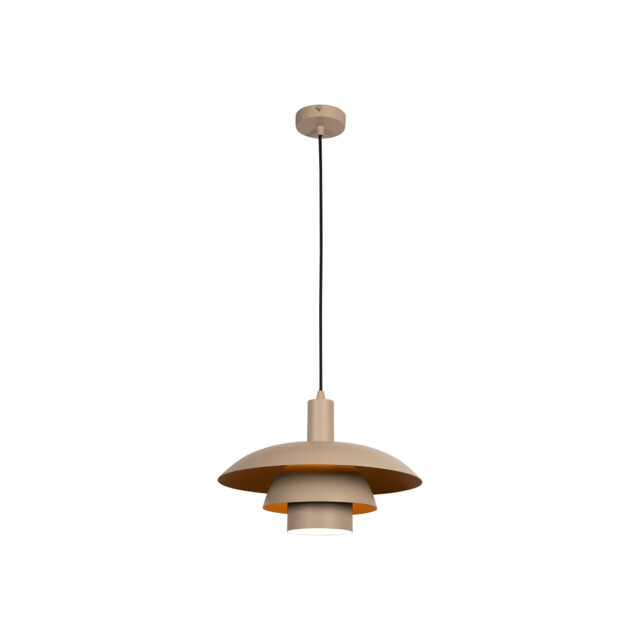 Lucide BRUNO - Pendant light - Ø 38 cm - 1xE27 - Taupe - Essential - image 1