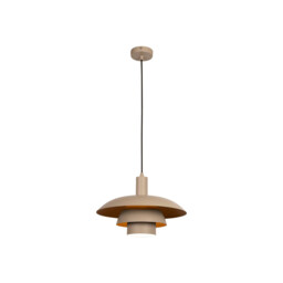 Lucide BRUNO - Pendant light - Ø 38 cm - 1xE27 - Taupe - Essential - thumbnail 1