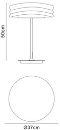 Mediterraneo Table Lamp 2 Light E27 Medium, Polished Chrome, Frosted White Glass - thumbnail 2