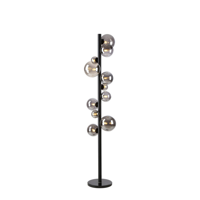 Marshall Floor Lamp, 11 Light G9, Satin Black, Smoke Plated Glass - image 1