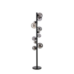 Marshall Floor Lamp, 11 Light G9, Satin Black, Smoke Plated Glass - thumbnail 5
