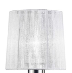 Louise Table Lamp 1 Light E27 with White Shade Polished Chrome, Clear Crystal - thumbnail 3