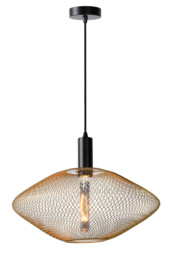Mesh Modern Pendant Light - 45cm - 1xE27 - Matt Gold, Brass - Special Offer - thumbnail 1