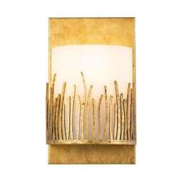 Sawgrass Bathroom Wall Lamp Gold Leaf with Antique Glaze IP44 - thumbnail 1