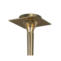 Siena Semi Flush Round 3 Light E14, Polished Brass With Amber Cream Shades And Clear Crystal - thumbnail 3
