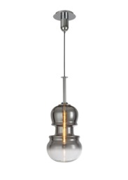 Sonata Ceiling Pendant 29cm Round, 1 x E27, Polished Chrome, Graphite