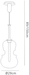 Sonata Ceiling Pendant 29cm Round, 1 x E27, Polished Chrome, Graphite - thumbnail 2
