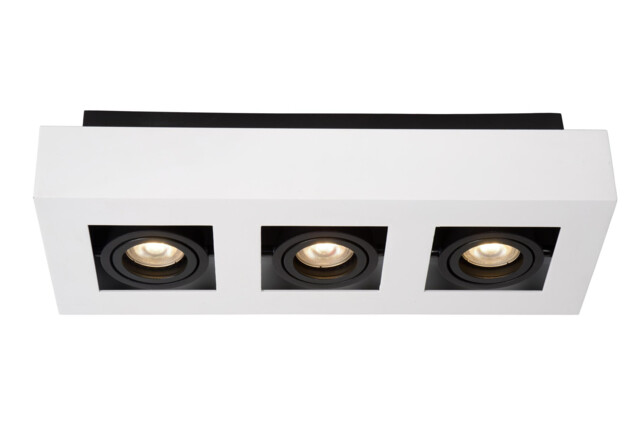 Xirax Modern Ceiling Spotlight - LED Dim to warm - GU10 - 3x5W 2200K/3000K - White - image 1