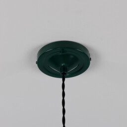 Rio Coloured Dome Pendant Light, Antique Brass, Racing Green - thumbnail 5