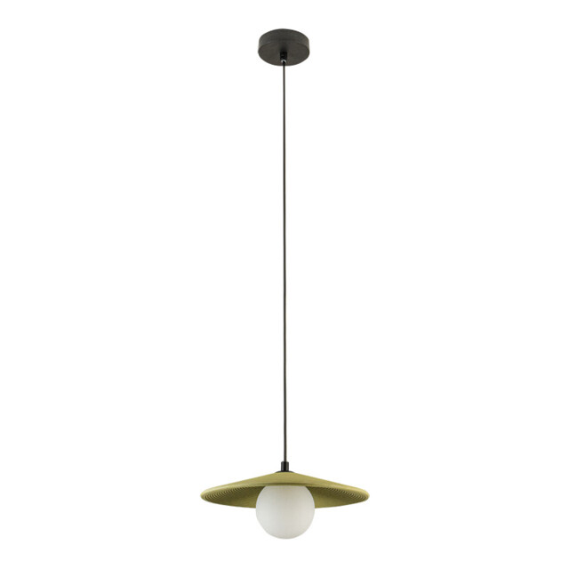 Arion Dome Pendant Ceiling Light Olive Green-Black 1xG9 LED - image 1