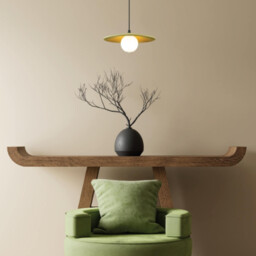 Arion  Dome Pendant Ceiling Light Olive Green-Black 1xG9 LED - thumbnail 2