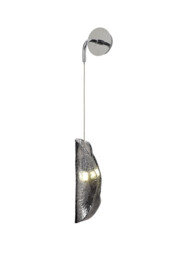 Marilla Wall Light, 1 x G9, Polished Chrome, Smoked Glass - thumbnail 5