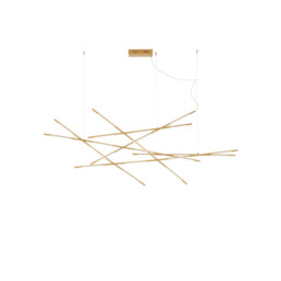 Raccio Integrated LED Pendant Ceiling Light Brass Gold Metal LED 109W 6868Lm 3000K