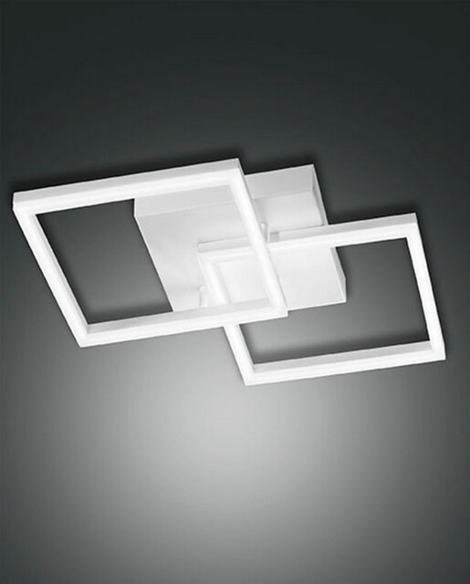 Bard Integrated LED Semi Flush Light White Glass