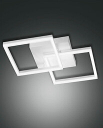 Bard Integrated LED Semi Flush Light White Glass