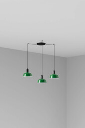 Tatawin Small Cluster Pendant Ceiling Light Black, Gloss Green 3x E27