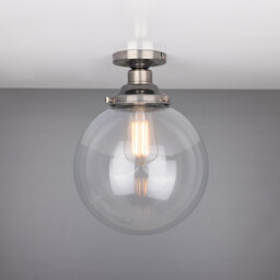 Riad 25cm Globe Ceiling Light, Antique Silver - thumbnail 2