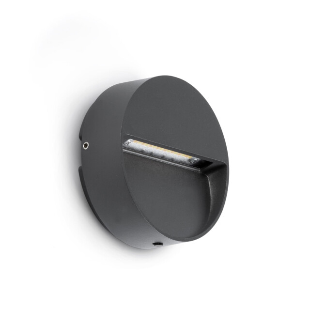 Dune Round LED Outdoor Flush Wall Lamp Dark Grey IP65 CCT 2200-4000K - image 1
