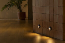 Dune Round LED Outdoor Flush Wall Lamp Dark Grey IP65 CCT 2200-4000K - thumbnail 2