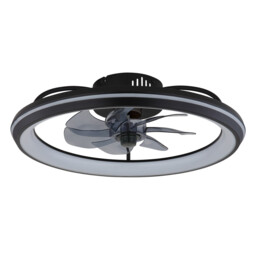 Celeste 7 Blade Ceiling Fan Matt Black LED Dimmable 3000-6500K Remote Control Timer - thumbnail 2