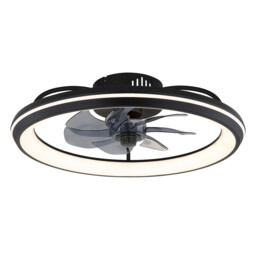 Celeste 7 Blade Ceiling Fan Matt Black LED Dimmable 3000-6500K Remote Control Timer