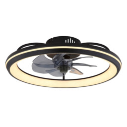 Celeste 7 Blade Ceiling Fan Matt Black LED Dimmable 3000-6500K Remote Control Timer - thumbnail 5