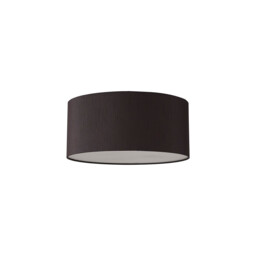 Baymont White 3 Light E27 Universal Flush Ceiling Fixture With 40cm x 18cm Faux Silk Shade, Black/White Laminate - thumbnail 5