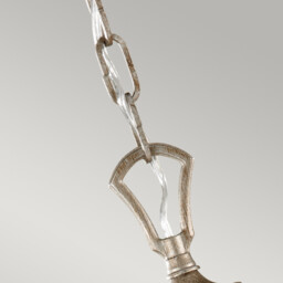 Abbey Multi Arm Chandelier 3 Light Silver Sand Finish, E14 - thumbnail 2