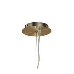 Ninette Pendant 4 Light E27, Antique Brass With Ivory White Shades - thumbnail 3