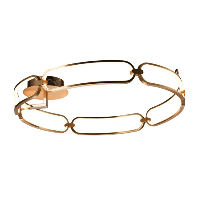 Colette Semi Flush Ceiling Light Cylindrical, Rose Gold - image 1