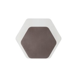 Altona Base Wall Lamp, 12W LED 3000K 498lm, 15, 19cm Horizontal Hexagonal Bottom Offset, Coffee, Acrylic Frosted Diffuser - thumbnail 3