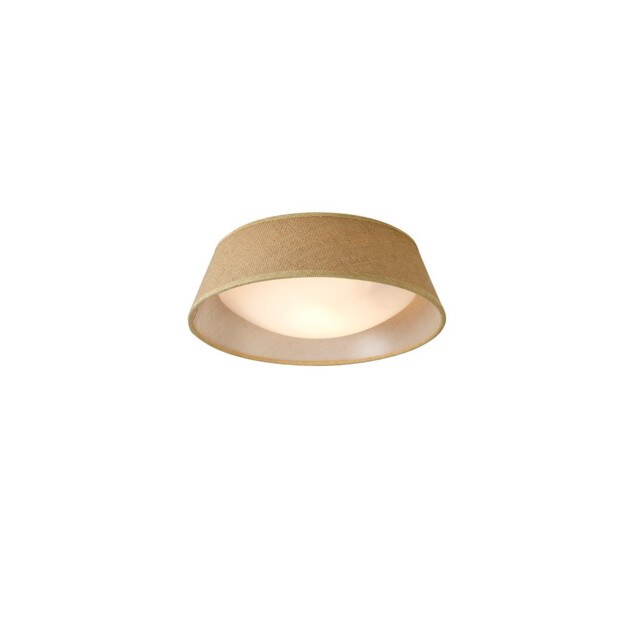 Sabina Ceiling 2 x E27 (Max 20W), Brown Linen Shade/White Acrylic - image 1