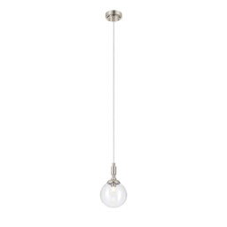 Richmond 12cm Pendant, 1 Light G9, IP44, Polished Nickel/Clear Smooth Round Glass - thumbnail 5
