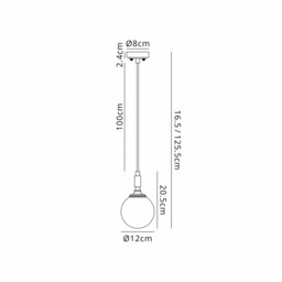 Richmond 12cm Pendant, 1 Light G9, IP44, Polished Nickel/Clear Smooth Round Glass - thumbnail 2