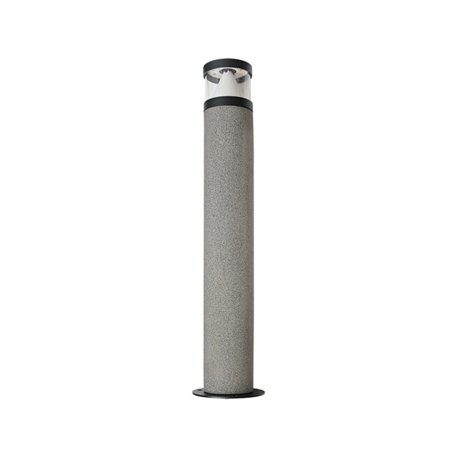 Selena Outdoor Bollard Natural Concrete-Black LED 3000K IP65 - image 1