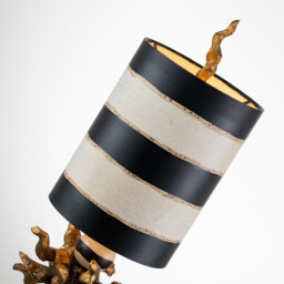 Dominique 1 Light Table Lamp Gold Leaf, E27 - thumbnail 3