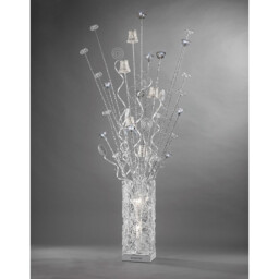 (DH) Koil Floor Lamp 7 Light G4 Aluminium/White/Crystal, NOT LED/CFL Compatible - thumbnail 2